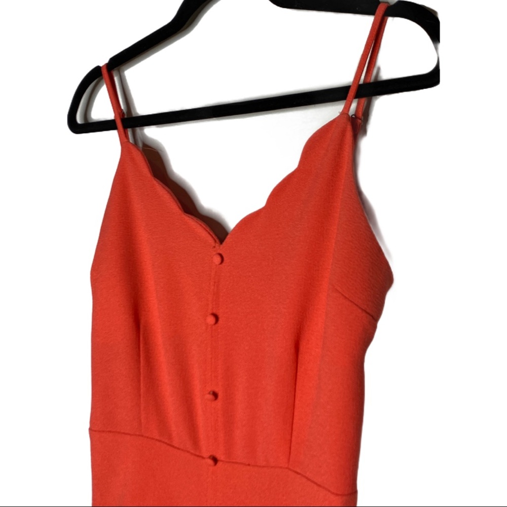Mine coral pink scalloped tank dress size large - Picture 3 of 7